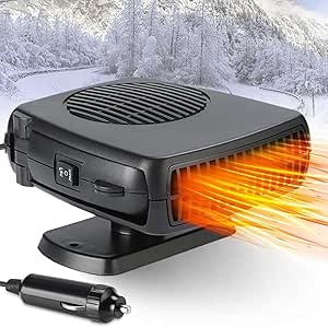 2025 NEW Portable Car Heater, 2 in1 Fast Heating Defrost Defogger Demister Heating/Cooling Fan Auto Dryer Windshield Defroster