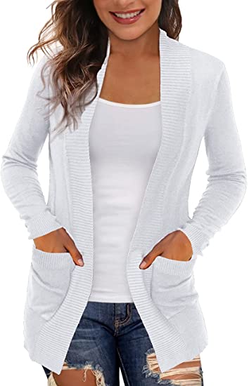 REDHOTYPE Women's Cardigans with Pockets Casual Lightweight Open Front Cardigan Sweaters for Women (S-2XL)