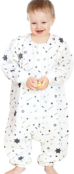 SINCERE Muslin Original 100%Cotton Sleeping Sack Bag Baby Wearable Blankets Long Sleeves