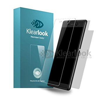Sony Xperia XA screen protector, Klearlook High clear coating GLASS protector for Sony XA, [Front   Back protection] WITH anti fingerprint back film.
