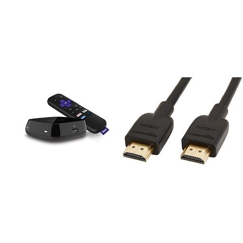 Roku 2 4210R Streaming Media Player and AmazonBasics High-Speed HDMI Cable (6 Feet) Pack