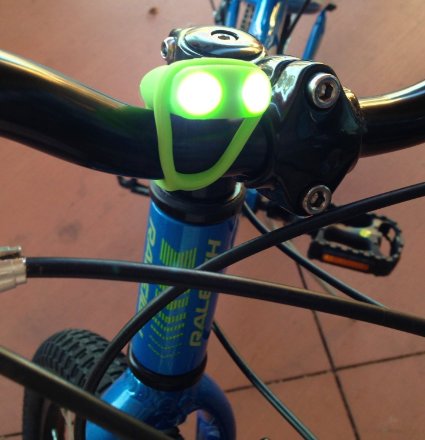 Micro LED Bike Light - No Tool Install - Only 0.4 Ounces - Lightning Frog Bike Light by Huggabe is Best Accessory For Kids Of Any Age!