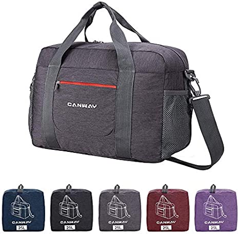 CANWAY Foldable Duffle Bag for Travel Gym Sports Lightweight Luggage Duffel