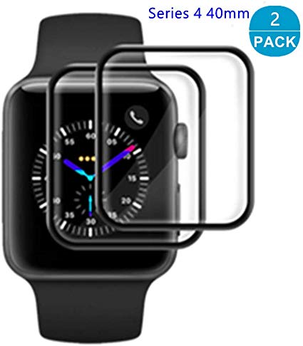 [2-Pack] 40mm iWatch Series 4 Screen Protector, Folice 9H Hardness [Anti-Scratch][Anti-Fingerprint][Full Coverage] [Ultra-Clear] Tempered Glass Screen Protector for Apple Watch Series 4 (40mm)