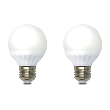 Olens LED Light Bulb, 60 Watt Equivalent, Soft White (3500K & 630 Lumens), E26 Base, Low Profile A19 Size (only 60mm x 88mm) (2-PACK)