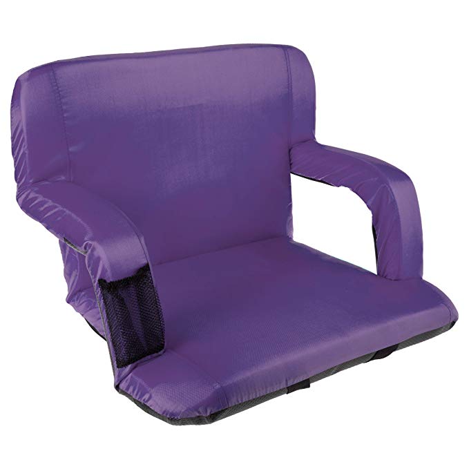 Home-Complete Wide Stadium Seat Chair Bleacher Cushion with Padded Back Support