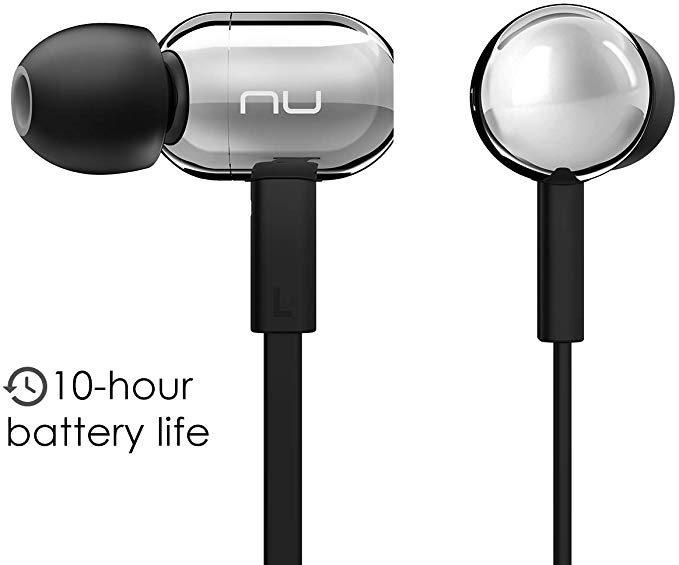 NuForce BE Live2 Affordable Wireless Earbuds with Microphone, Gym Headphones, 10h Battery, AAC Support for iPhone and Android, Sweat Proof IPX5, Noise Isolating Design, Metal housing (Silver)