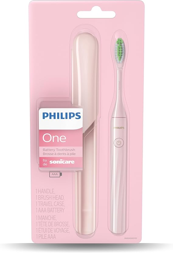 Philips One by Sonicare Battery Toothbrush, Pink, HY1100/06