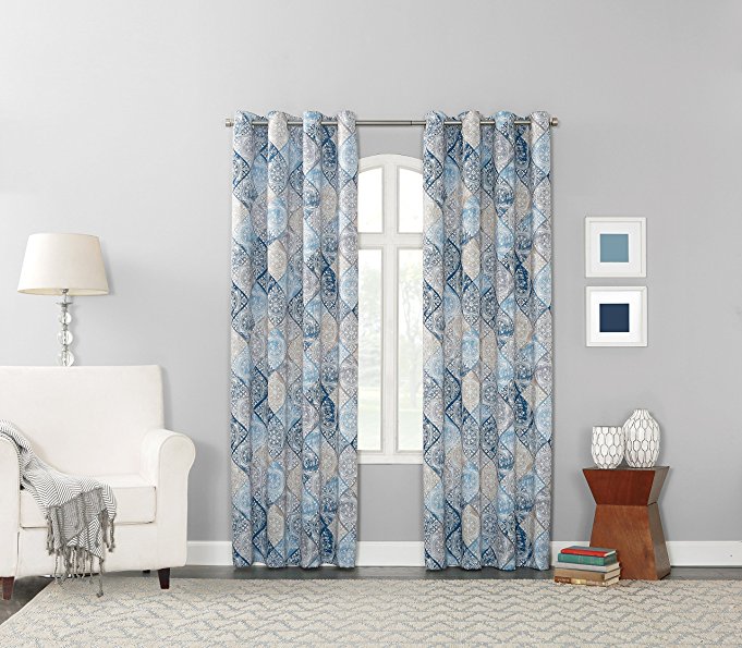 Sun Zero 50919 Curtain Panel, 54" x 84", Indigo Blue