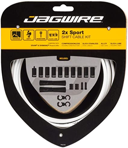 Jagwire 2X Sport Shift Cable Kit SRAM/Shimano White