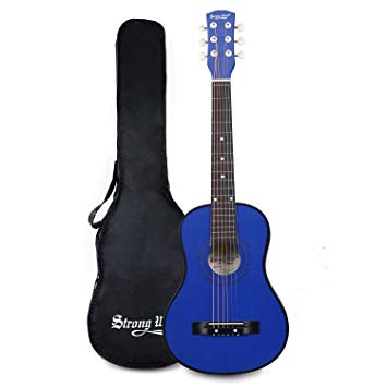 30 Inch Acoustic Guitar,1/2 Size Mini Guitars Instrument Beginner Kit for Kids/Beginners/Child with Gig Bag Blue