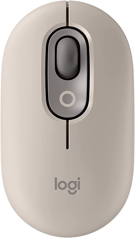 Logitech POP Mouse, Wireless Mouse with Customizable Emojis, SilentTouch Technology, Precision/Speed Scroll, Compact Design, Bluetooth, Multi-Device, OS Compatible - Mist