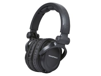 Monoprice Premium Headphones Hi-Fi Over the Ear Pro DJ Style With Gold-Plated Adaptor Plug