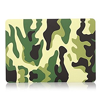 Macbook 12 Inch Case,Dowswin Rubberized Print Frosted Hard Plastic PC Protective Solid Case Cover Shell for Apple Macbook Retina 12.1" Model A1534 Laptop(Camouflage)