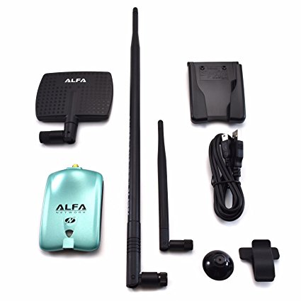 Alfa AWUS036NH Wireless N Adapter 2000mW   7dBi Antenna   9dBi Antenna  U-Mount