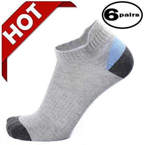 Ankle Casual Socks 6-Pack Size 5-11 For Men And Women Cotton