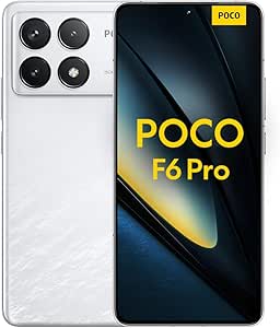 Xiaomi Poco F6 Pro - Smartphone de 12 256GB, Snapdragon 8 Gen 2, Pantalla AMOLED de 120 Hz, Triple cámara de 50MP, 120W HyperCharge, 5000mAh, Blanco (Versión ES)