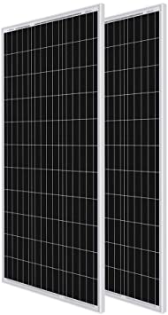 Renogy 2pcs 100 Watt 12 Volt Monocrystalline Solar Panel (Compact Design)