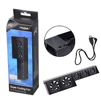 PS4 Cooling Fan,2win2buy USB External Turbo Temperature Control Cooler Cooling 5 Fans for Playstation PS4