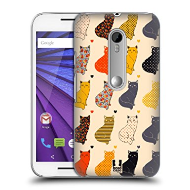 Head Case Designs Yellow and Orange Printed Cats Protective Snap-on Hard Back Case Cover for Motorola Moto X