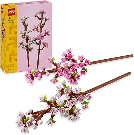 LEGO Creator Les Fleurs de Cerisier, Fleurs Artificielles, Décoration de Chambre et Accessoire de Bureau, Bouquet de Fleurs, Cadeau pour Les Filles et Les Garçons Dès 8 Ans 40725