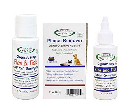 Mad About Organics All Natural Dog Flea & Tick Topical Treatment Sampler Set