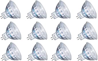 Philips LED Classic 5 W GU5.3 Glass Spot Light (Replacement for 35 W GU5.3 MR16 Halogen Spot) - Warm White, Pack of 12