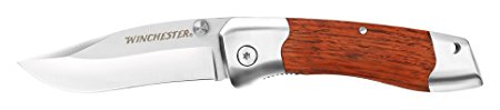 Winchester Folding Knife, 3-Inch, Wood Handle, Fine Edge [31-000306]