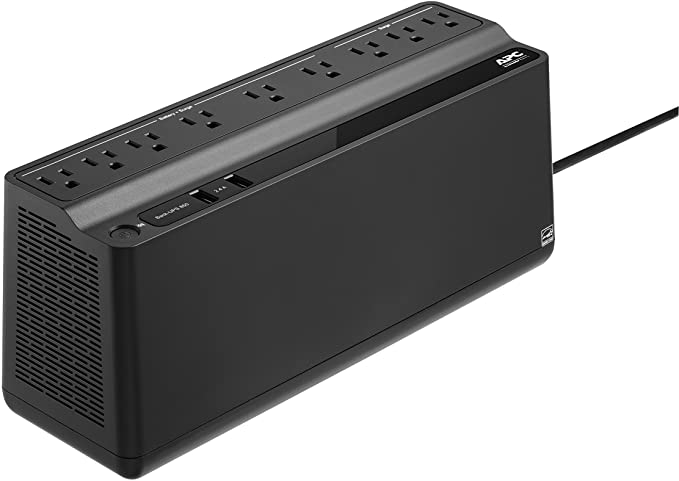 APC UPS BE850G2, 850VA UPS Battery Backup & Surge Protector, Backup Battery Uninterruptible Power Supply with (2) USB Charging Ports, APC Back-UPS Series