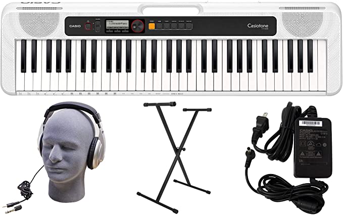 Casio CT-S200WE 61-Key Premium Keyboard Pack with Stand, Headphones & Power Supply, White (CAS CTS200WE PPK)