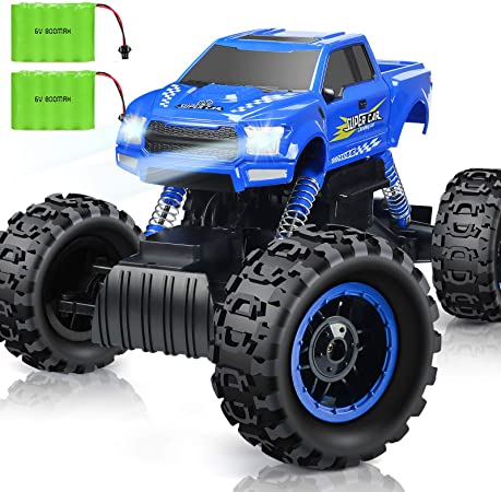 DOUBLE E 4WD RC Car 2021 Newest 1/12 Scale Remote Control Car, 2.4Ghz Off Road Monster RC Trucks for All Adults & Kids (Blue RC Car)
