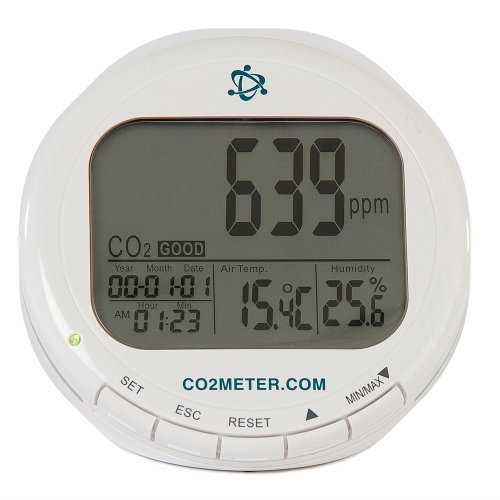 CO2Meter AZ-0004 Indoor Air Quality CO2 Meter, Temperature and Relative Humidity, White