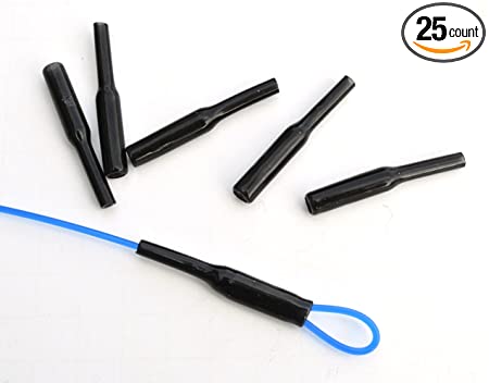 Catch All Tackle Black Crimp Protectors Rigs 25 Pieces Decoy and Lure rigs