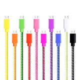 Micro USB Cable Magic-T 10-Pack 66ft 2M Nylon Braided ChargingSync Data Cable Durable Universal USB 20 for Christmas Gift Samsung Galaxy Kindle and More Devices