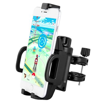 Bike Mount, Yoassi Larger Size One-button Release Bicycle Handlebar & Motorcycle Bike Phone Mount Holder Cradle for iPhone 6 6( ) 6S 6S Plus 5S,Samsung Galaxy S5 S6 S7 Note 3/4/5,Nexus,HTC,LG,And More