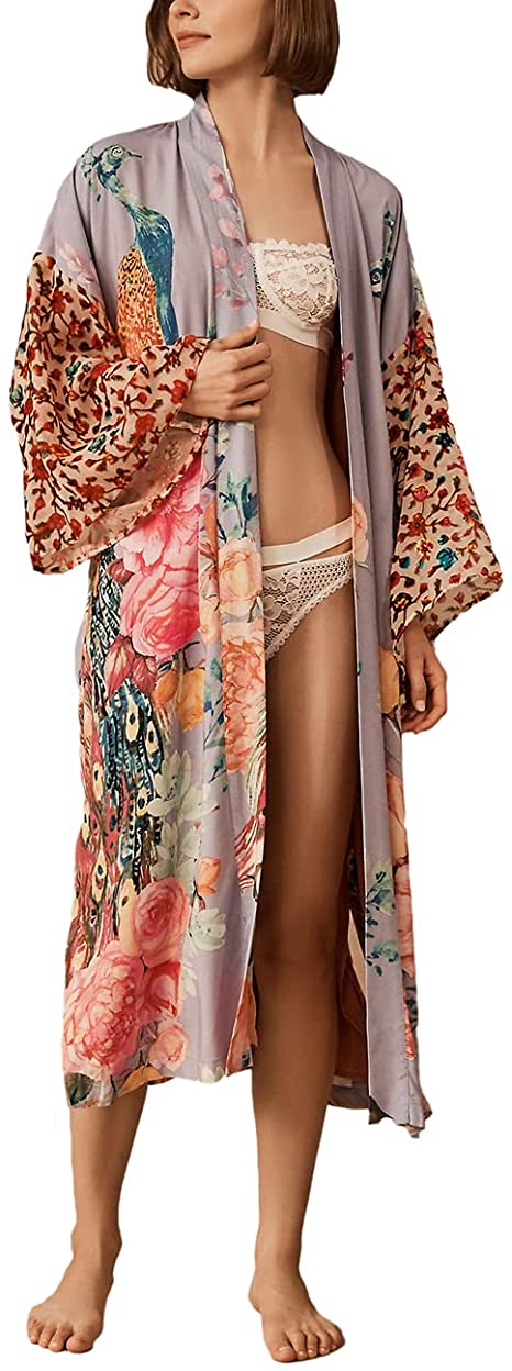 Bsubseach Women's Sexy Fashion Loose Bikini Swimwear Cover Up Long Kimono Cardigan