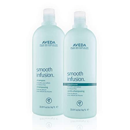 Aveda Smooth Infusion Shampoo and Conditioner 33.8oz Smooths and Softens Hair to Reduce Frizz