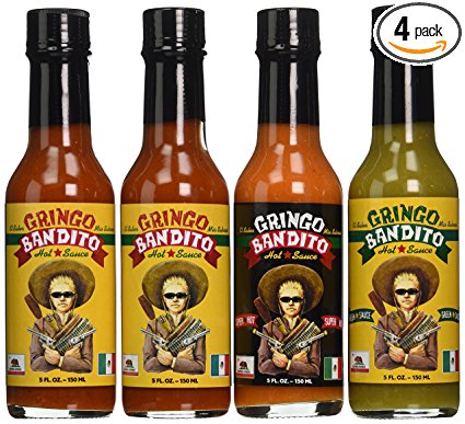 Gringo Bandito GB Collection Hot Sauce Variety Pack, 5 Ounce (Pack of 4)