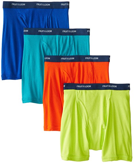 Fruit of the Loom Men's  Low Rise Boxer Brief - Colors May Vary(Pack of 4)