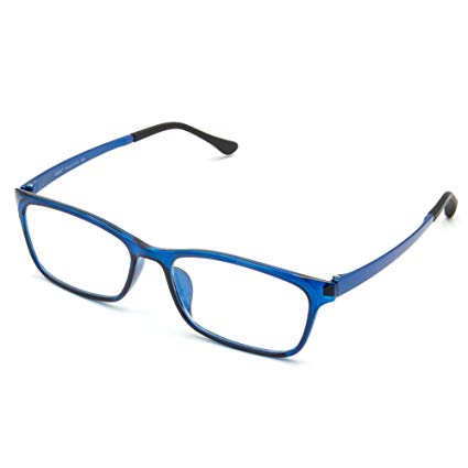 Cyxus Computer Glasses Blue Light Blocking (Ultem Lightweight flexible) Reduce Eyestrain Headache Sleepbetter (blue)