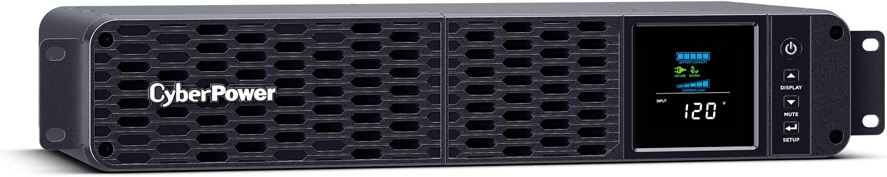 CyberPower CP1500PFCRM2U PFC Sinewave UPS System, 1500VA/1000W, 8 Outlets, AVR, Short Depth 2U Rackmount