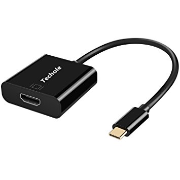 USB C to HDMI Adapter, Techole USB 3.1 Type C to HDMI Adapter Cable (DP Alt Mode) 1080p HDTV Support 4K Relution for Apple New MacBook, Chromebook Pixel, Microsoft Lumia 950/9