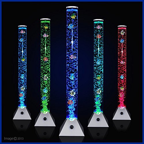 MiniSun 90cm Colour Changing Sensory Mood Lighting LED Novelty Bubble Fish Lamp