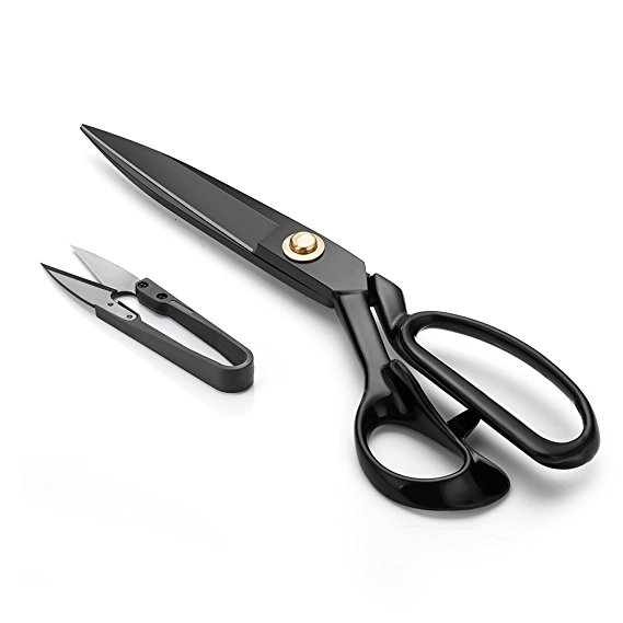 Left-handed Dressmaking Scissors 10 inch - Dressmaker Shears for Lefty - Tailor's Scissors for Cutting Fabric, Leather, Raw Materials, Dressmakings, Altering, Sewing & Tailoring (10'', Left-handed)