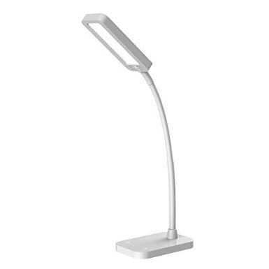 Kootek 7W LED Table Lamp Rechargeable Touch Lamp with 7 Levels Adjustable Brightness Eye Care Desk Light with Flexible Gooseneck for College Girls Kids Dorm Teens Office White