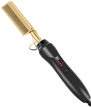 Janedream Electric Hot Comb Hair Straightener Wet/Dry Use Perm Board Beard Straightener Multifunction for Men/Women