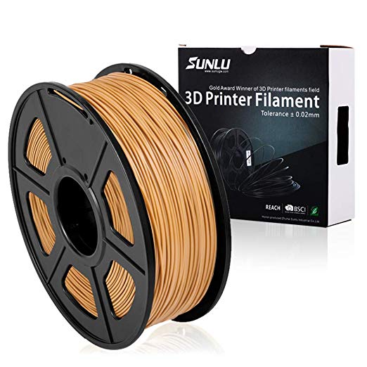 SUNLU PLA Plus 3D Printer Filament - 1KG(335m/1099ft) 1.75mm, Dimensional Accuracy  /- 0.02 mm, 1KG(2.2LBS) Spool 1.75 mm, Coffic (More Like Brown)