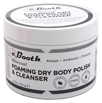 c.Booth Charcoal Foaming Dry Body Polish and Cleanser, 6 Ounce
