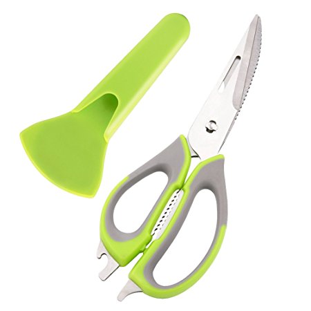 Kitchen Shears, Foloda Multi-Purpose Stainless Steel Heavy Duty Kitchen Scissors for Chicken, Poultry, Fish, Meat, Vegetables, Herbs, BBQ's