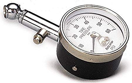 Auto Meter 2343 Autogage Mechanical Tire Pressure Gauge with Rubber Guard